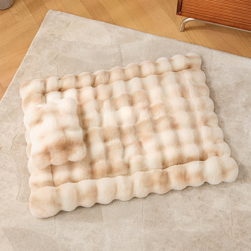 Cozy Haven | Ultra Soft Pet Mat with Stylish Wave Pattern | Multi-Purpose Comfort for Pets