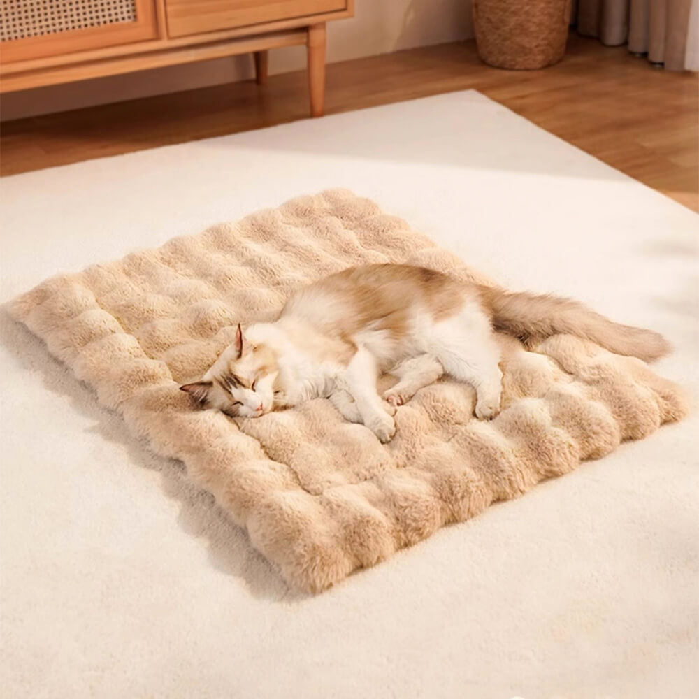 Cozy Haven | Ultra Soft Pet Mat with Stylish Wave Pattern | Multi-Purpose Comfort for Pets