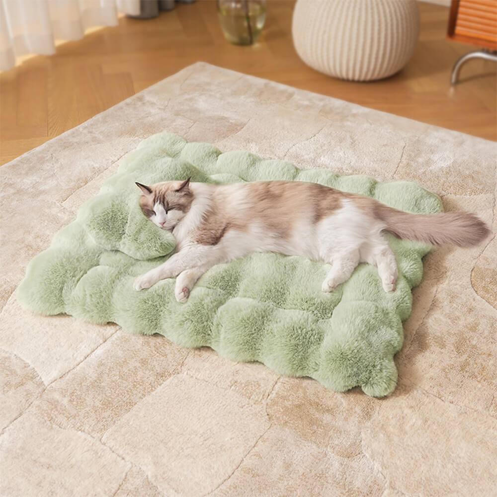 Cozy Haven | Ultra Soft Pet Mat with Stylish Wave Pattern | Multi-Purpose Comfort for Pets