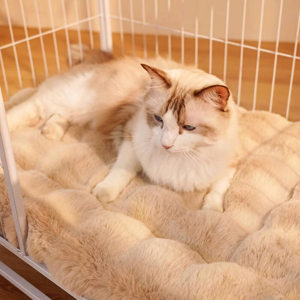 Cozy Haven | Ultra Soft Pet Mat with Stylish Wave Pattern | Multi-Purpose Comfort for Pets