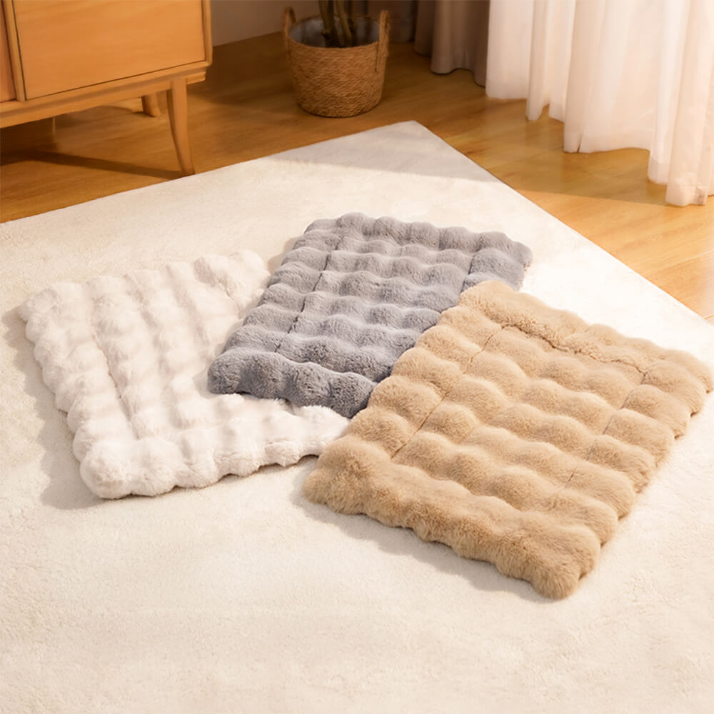 Cozy Haven | Ultra Soft Pet Mat with Stylish Wave Pattern | Multi-Purpose Comfort for Pets