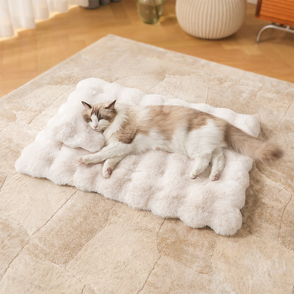 Cozy Haven | Ultra Soft Pet Mat with Stylish Wave Pattern | Multi-Purpose Comfort for Pets