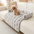 Cozy Pet Collection | Dog Bed with Luxury Faux Rabbit Fur & Coral Fleece | Soft & Washable for Ultimate Comfort