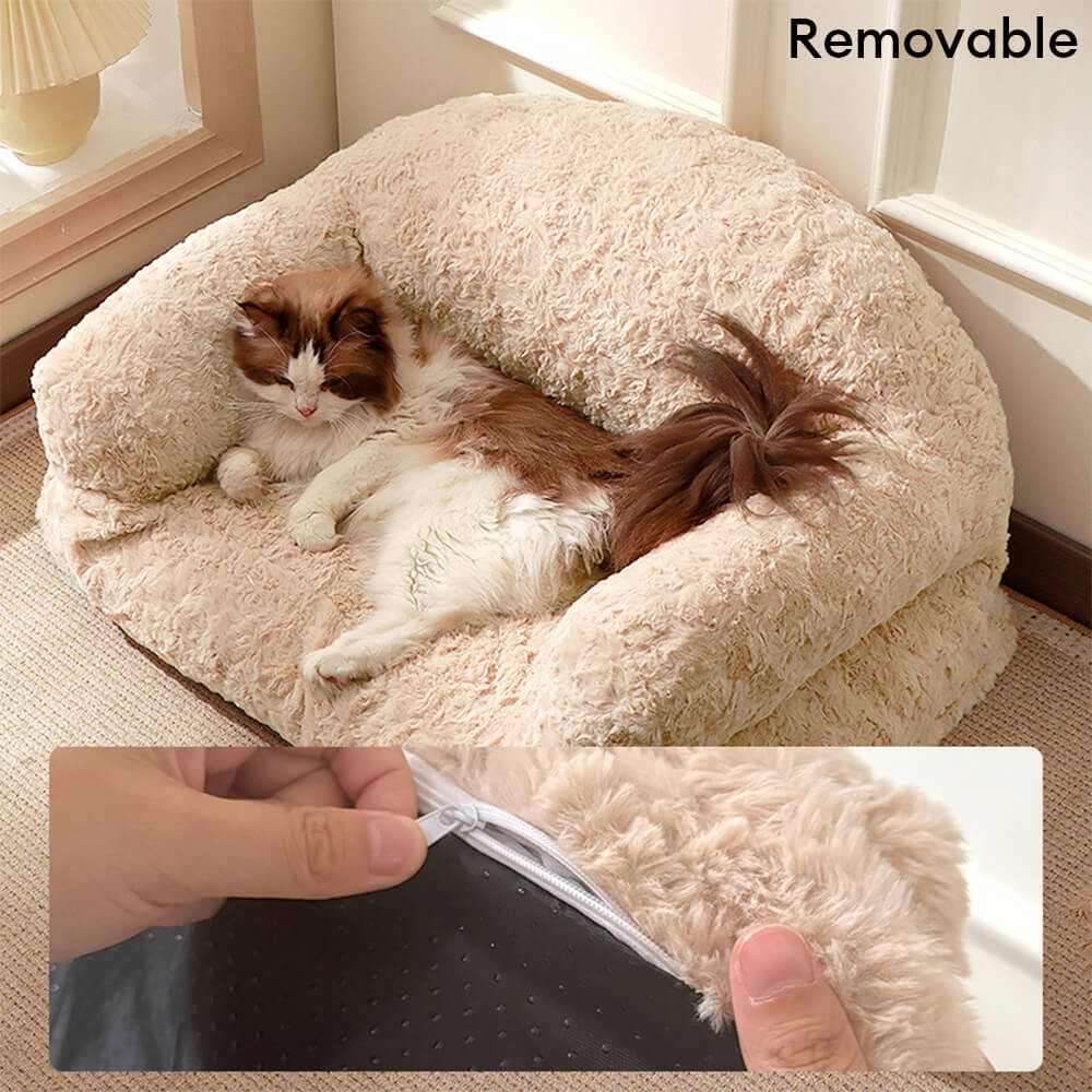 Cozy Pet Collection | Dog Bed with Ultra-Soft Faux Rabbit Fur | Removable Washable Cover for Ultimate Comfort