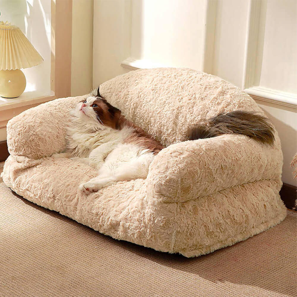 Cozy Pet Collection | Dog Bed with Ultra-Soft Faux Rabbit Fur | Removable Washable Cover for Ultimate Comfort