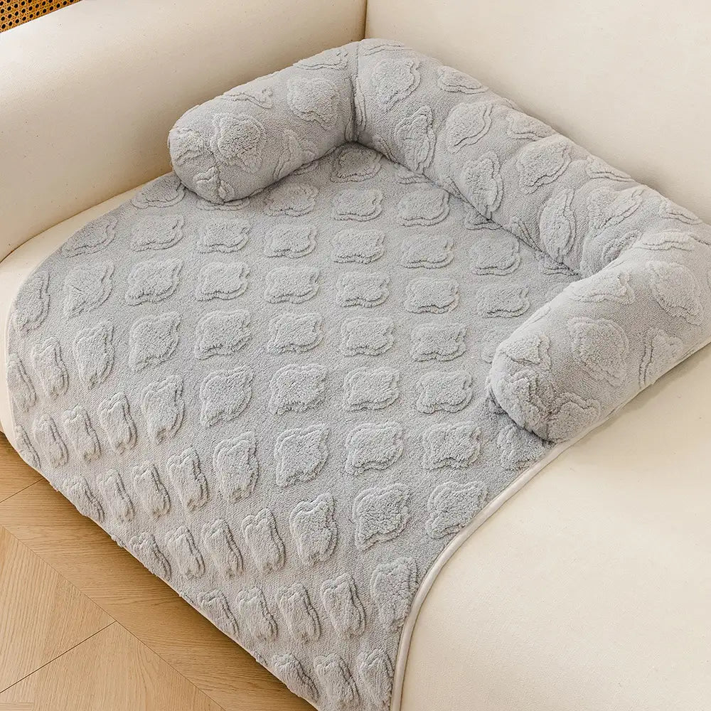 Cozy Pet Mat | Plush Non-Slip Couch Cover with Supportive Bolster | Ideal for Dogs and Cats 9