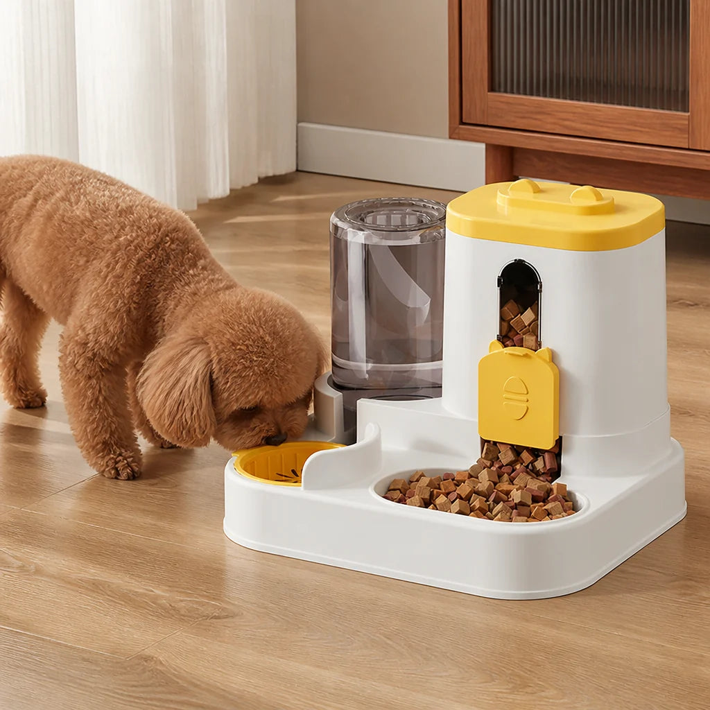 Non Electric Dual-Bin Spill Proof Feeder & Waterer
