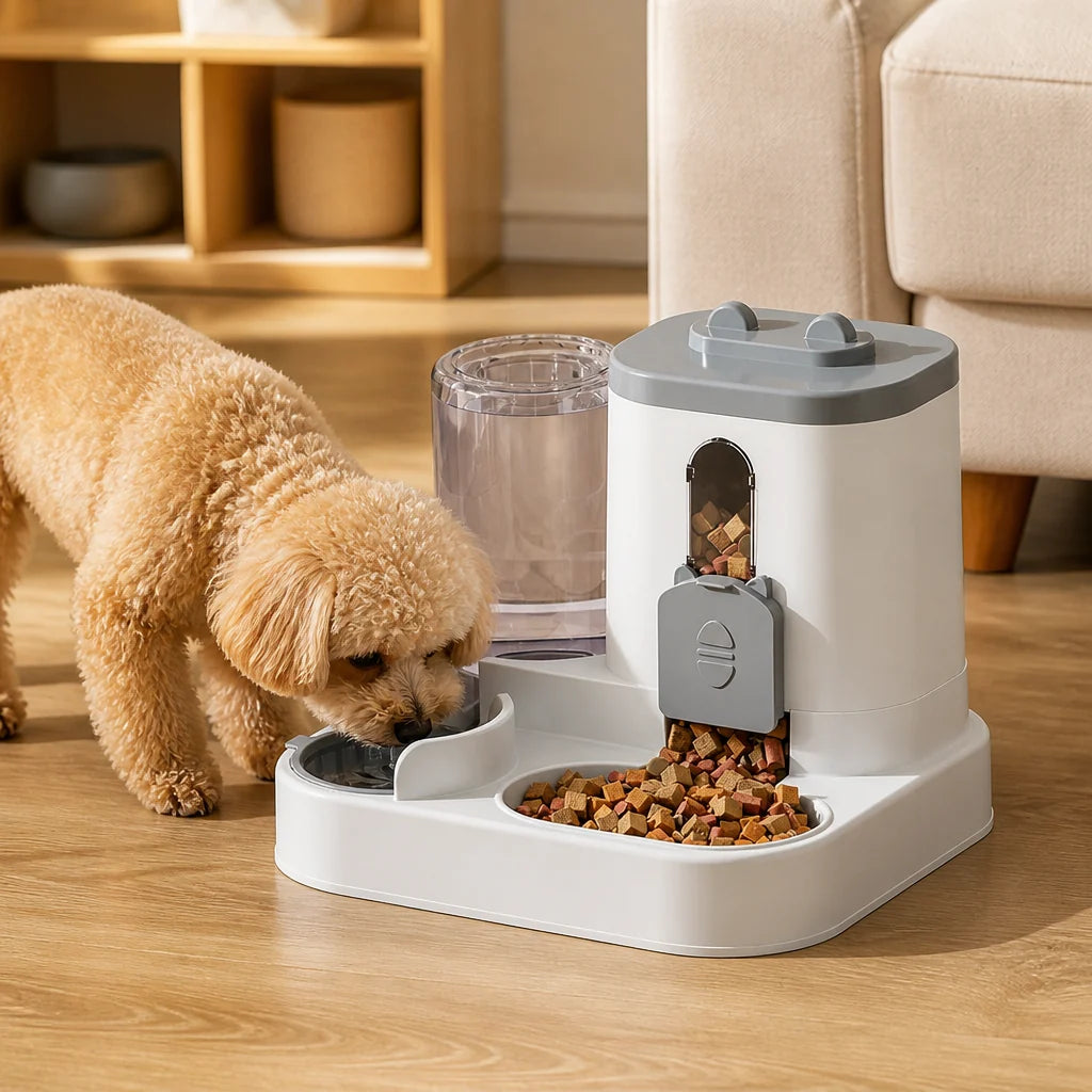 Non Electric Dual-Bin Spill Proof Feeder & Waterer