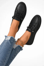 Edna | Women's Orthopedic Slip On Sneakers with Upper and Lace Up Closure