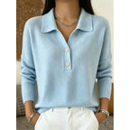 Eliza – Refined Collared Button Pullover