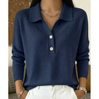 Eliza | Refined Collared Button Pullover