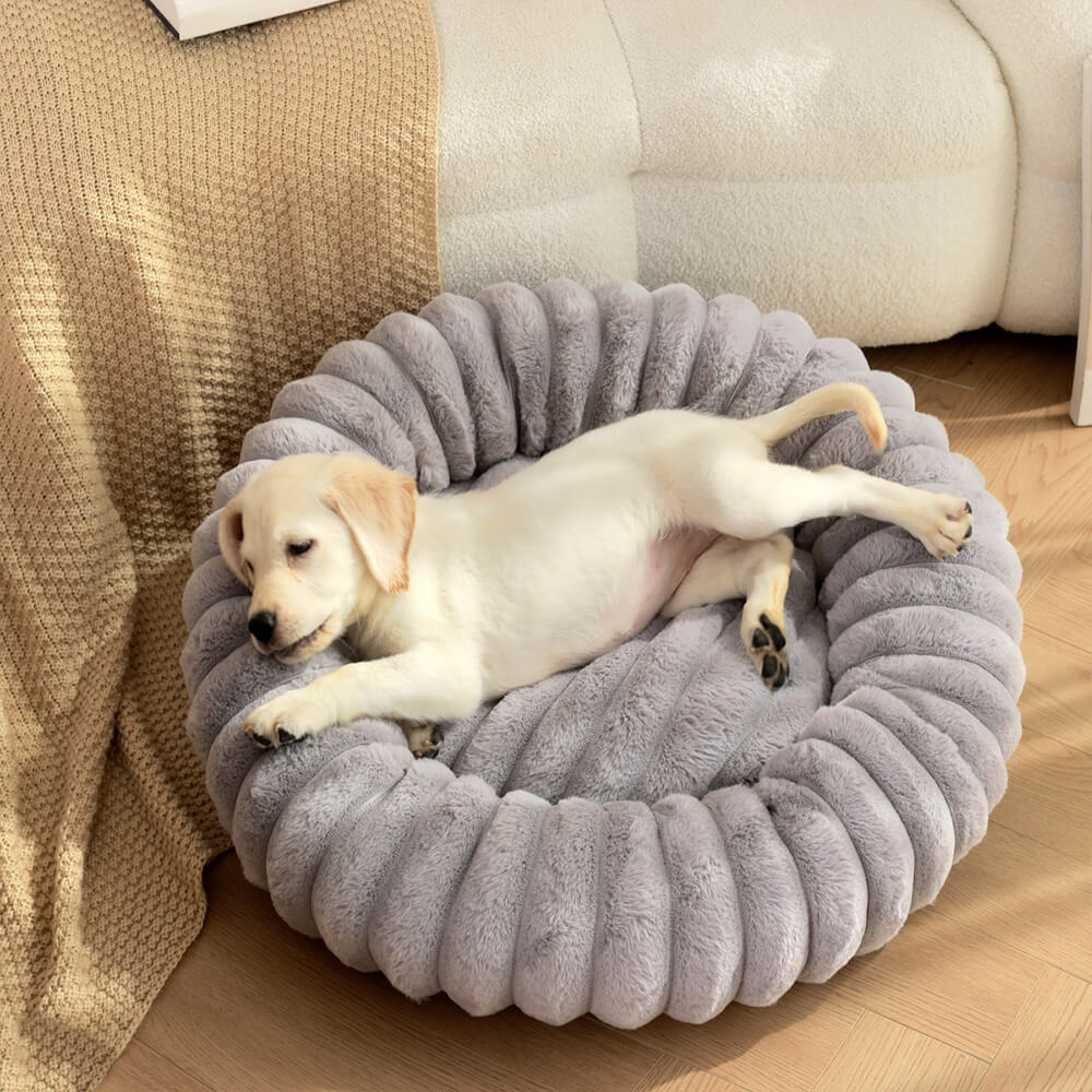 Donut Dog Bed – Ultra-Soft Plush Round Calming Bed for Dogs & Cats - view 2