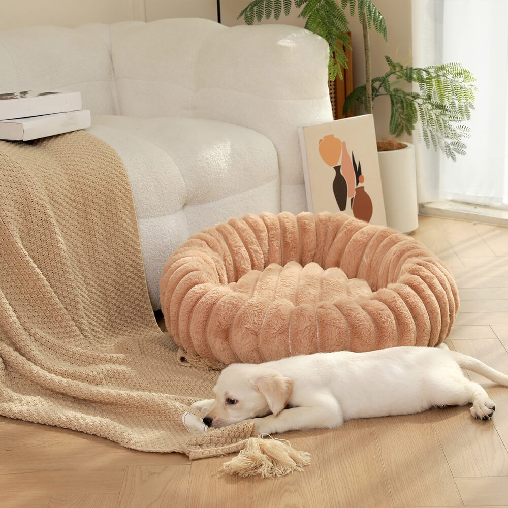 Donut Dog Bed – Ultra-Soft Plush Round Calming Bed for Dogs & Cats - view 7