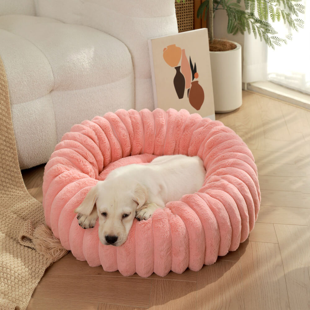 Donut Dog Bed – Ultra-Soft Plush Round Calming Bed for Dogs & Cats - view 5