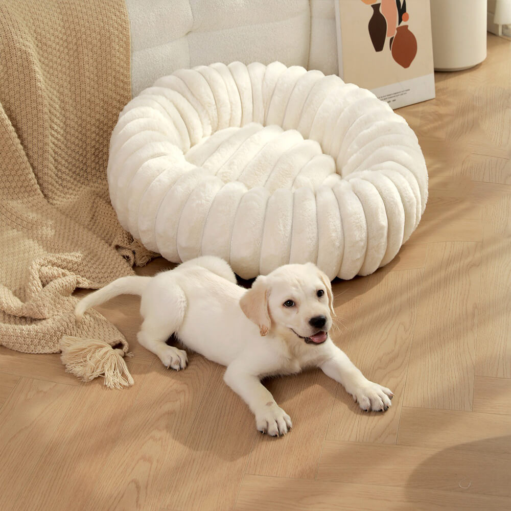 Donut Dog Bed – Ultra-Soft Plush Round Calming Bed for Dogs & Cats - view 6
