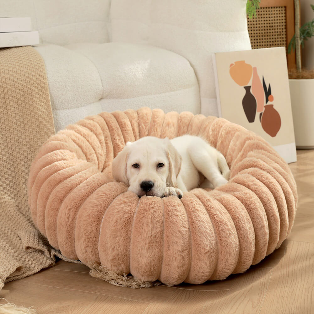 Donut Dog Bed – Ultra-Soft Plush Round Calming Bed for Dogs & Cats - view 4
