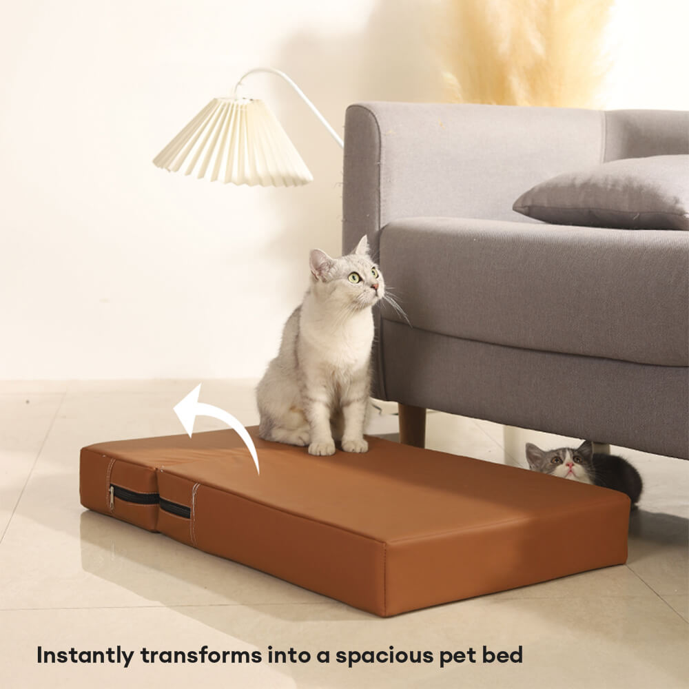 Modular Pet Stairs – Waterproof Faux Leather Steps That Convert to a Bed - view 3