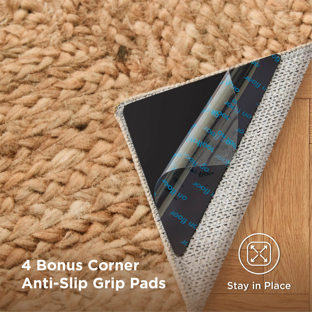 Faux Cashmere Jute-Look Area Rug