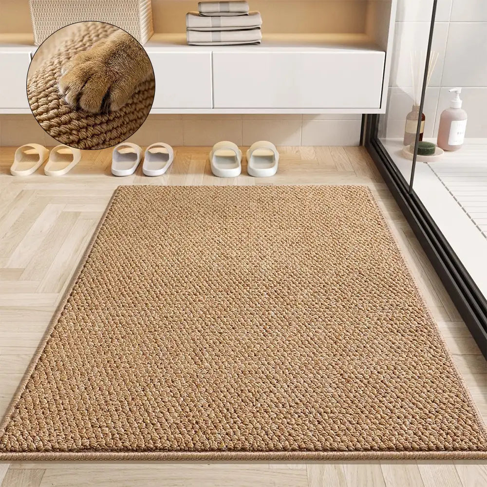 Scratch-Resistant Cat Rug – Faux Sisal Non-Slip Area Mat for Living Rooms