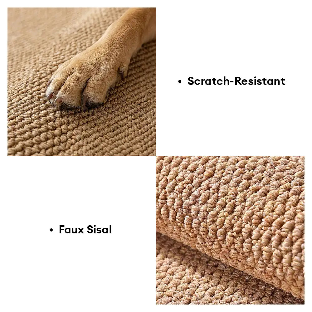 Scratch-Resistant Cat Rug – Faux Sisal Non-Slip Area Mat for Living Rooms - view 5