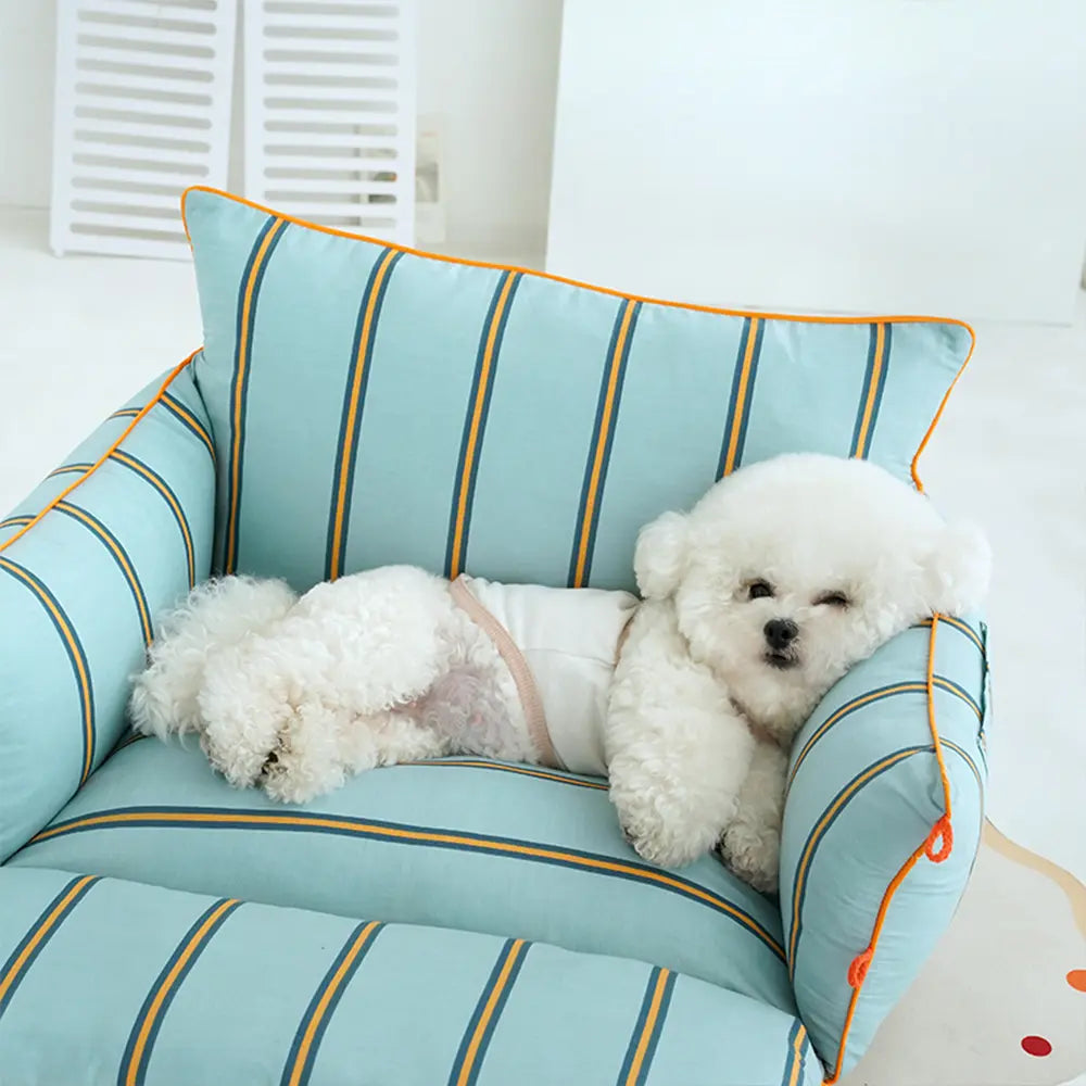 Calming Dog Bed – Breathable Cotton Sofa Bed That Expands for Stretching - view 3