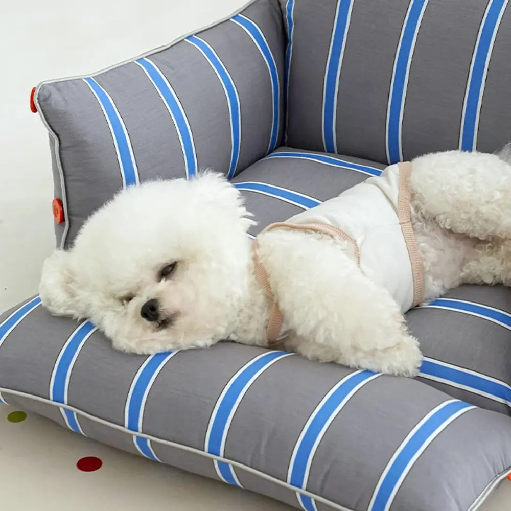 Calming Dog Bed – Breathable Cotton Sofa Bed That Expands for Stretching - view 6