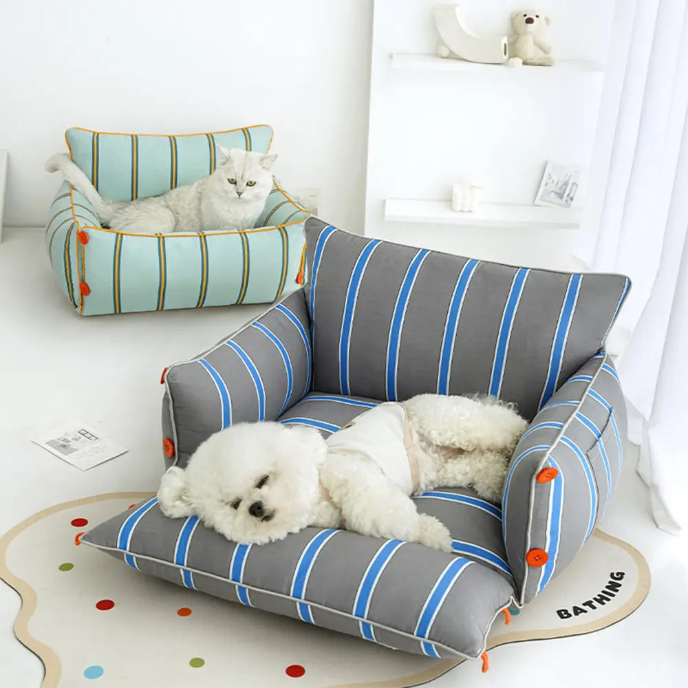 Calming Dog Bed – Breathable Cotton Sofa Bed That Expands for Stretching