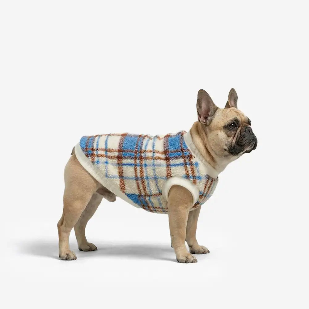 Plaid Dog Sweater – Warm Plush Winter Coat with Leash Opening, XS to 8XL - view 4