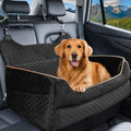 Memory Foam Dog Car Seat Bed – Large Booster with Safety Clips & Pockets - view 10