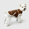 Suede Dog Vest for Long-Bodied Breeds – Fleece-Lined Coat with Leash Ring - view 10