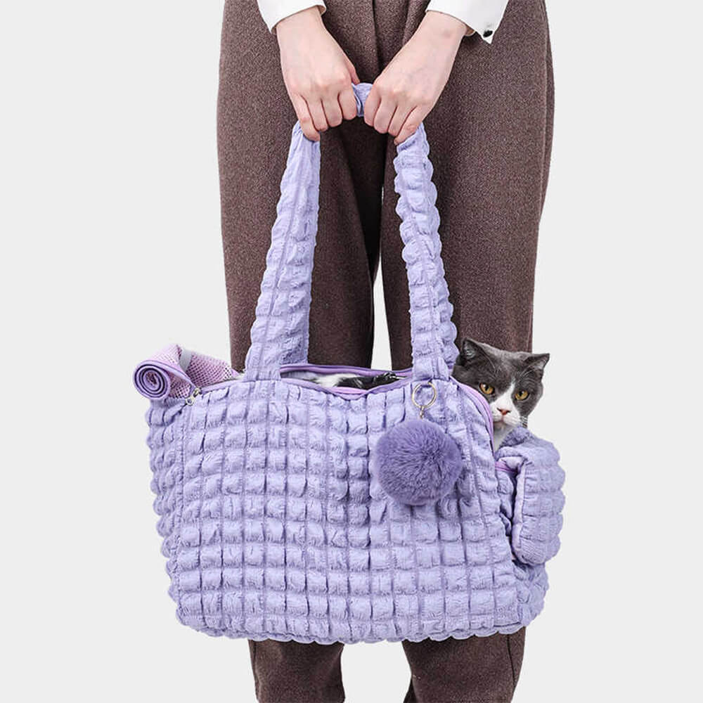 Cat Carrier Shoulder Bag – Lightweight Breathable Tote with Removable Cushion - view 9
