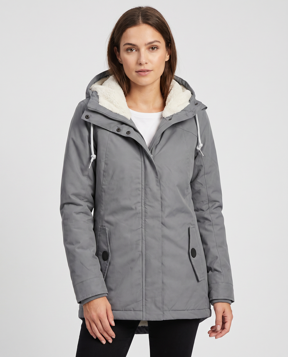 Women's Hooded Waterproof Rain Jacket, Long Sleeves, Zip