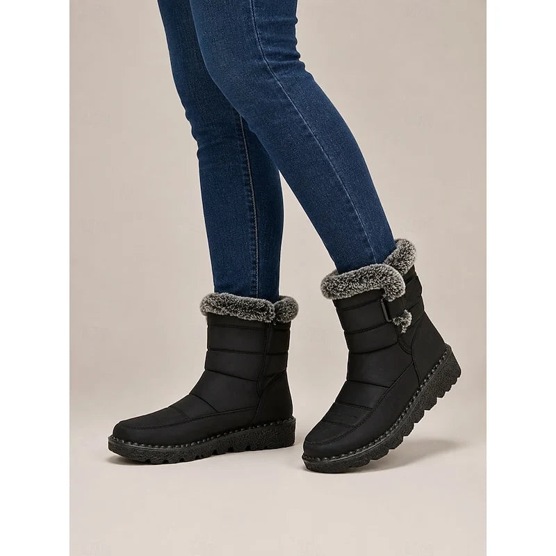 Greta | Cozy Fur-Trimmed Winter Snow Boots