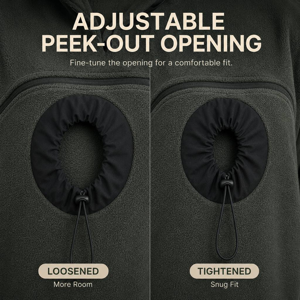 Hands-Free Pet Carrier Hoodie – Cozy Front Pouch for Cats & Small Dogs at Home & Everyday Outings
