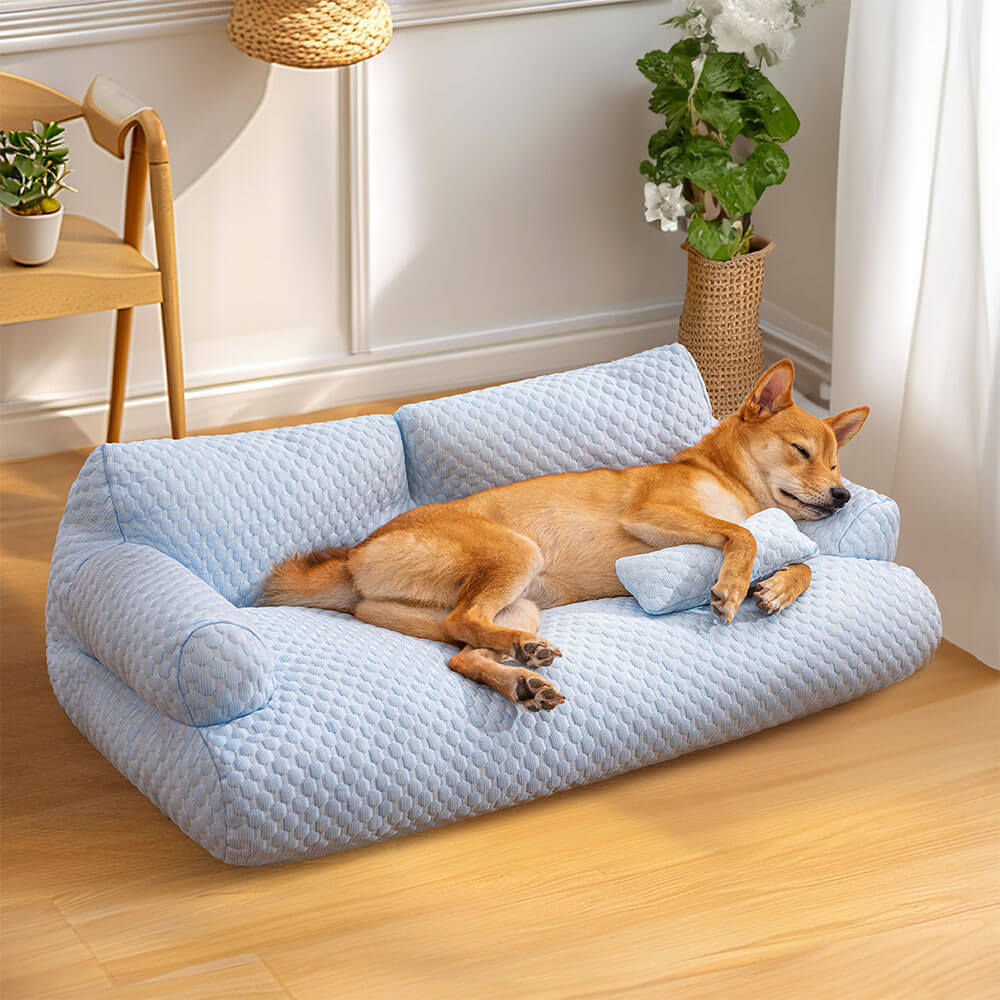 Ice Silk Cooling Dog Bed – Breathable Summer Sofa Bed with Washable Cover - view 10