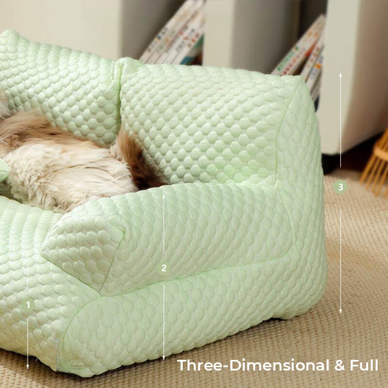Ice Silk Cooling Dog Bed – Breathable Summer Sofa Bed with Washable Cover - view 8