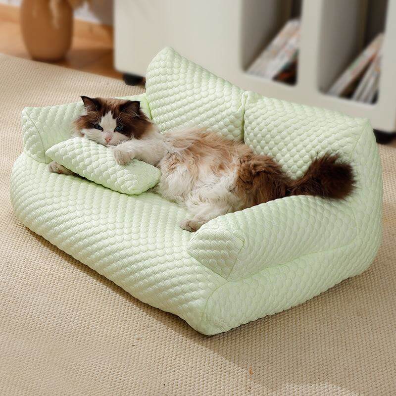 Ice Silk Cooling Dog Bed – Breathable Summer Sofa Bed with Washable Cover - view 14