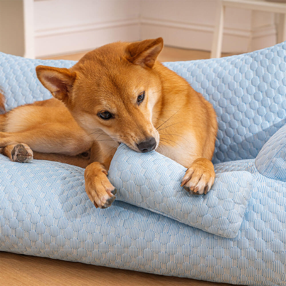 Ice Silk Cooling Dog Bed – Breathable Summer Sofa Bed with Washable Cover - view 4