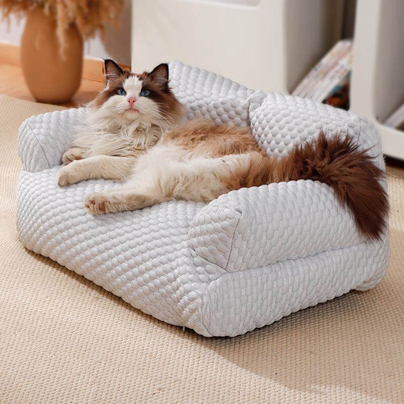 Ice Silk Cooling Dog Bed – Breathable Summer Sofa Bed with Washable Cover - view 15