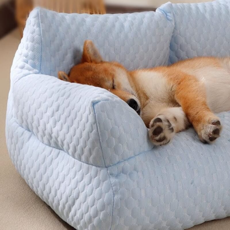 Ice Silk Cooling Dog Bed – Breathable Summer Sofa Bed with Washable Cover - view 13