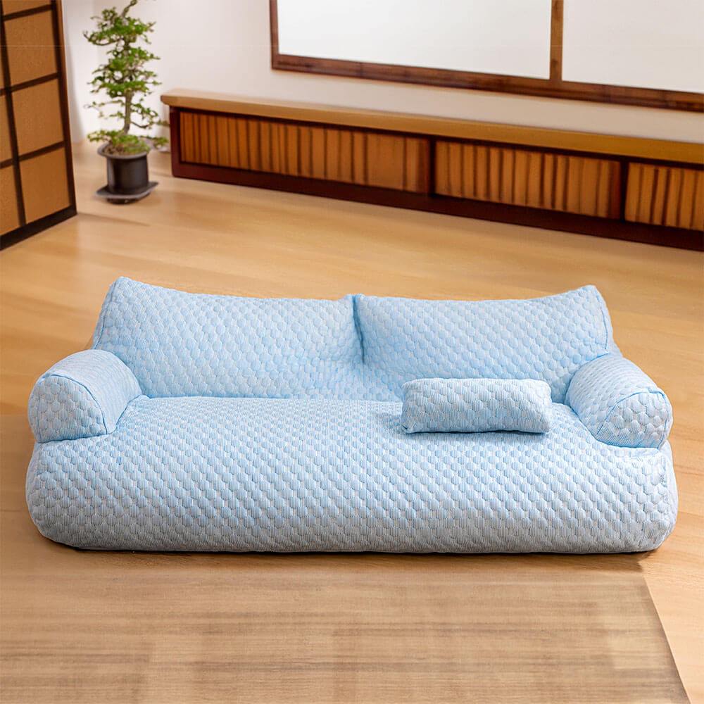 Ice Silk Cooling Dog Bed – Breathable Summer Sofa Bed with Washable Cover - view 11