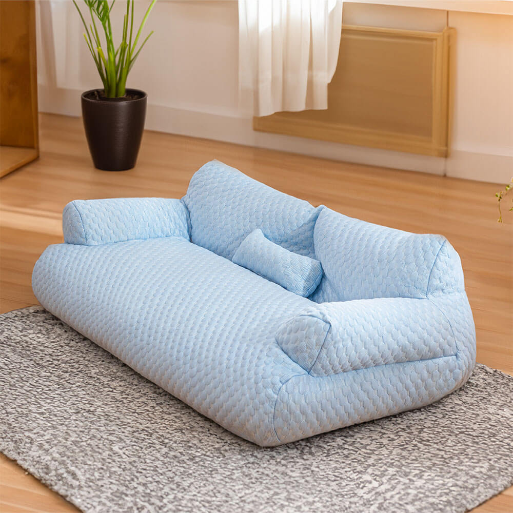 Ice Silk Cooling Dog Bed – Breathable Summer Sofa Bed with Washable Cover - view 5