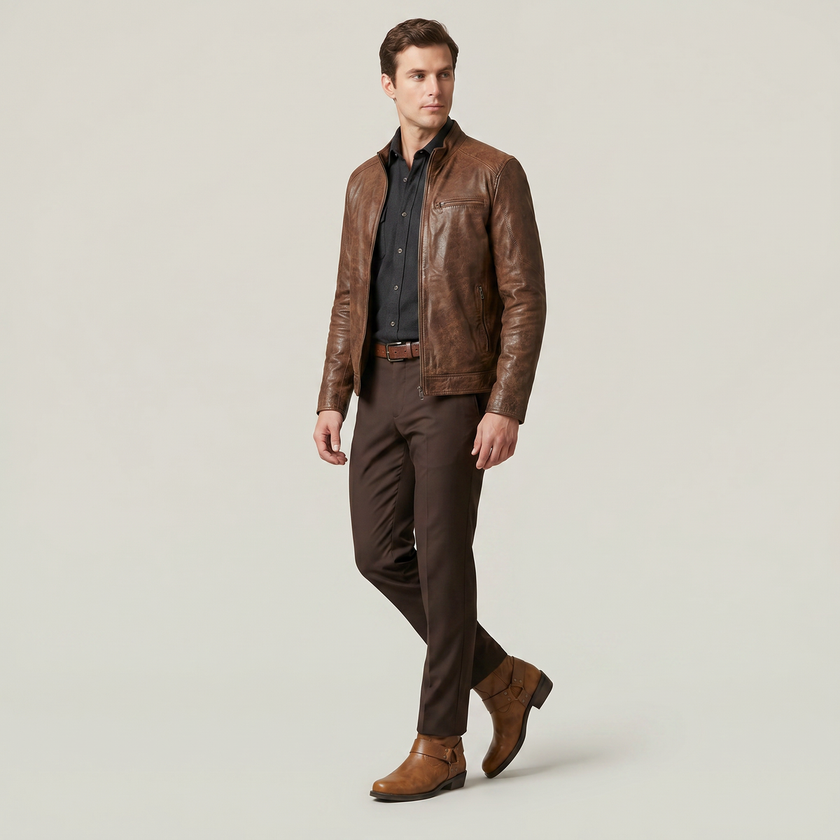 Silas Harness Leather Ankle Boots - image 6