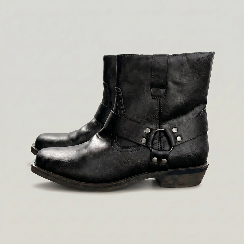 Silas Harness Leather Ankle Boots - image 8