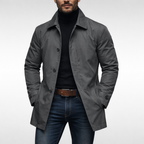 Men's Waterproof Trench Coat, Collared, Long Sleeves