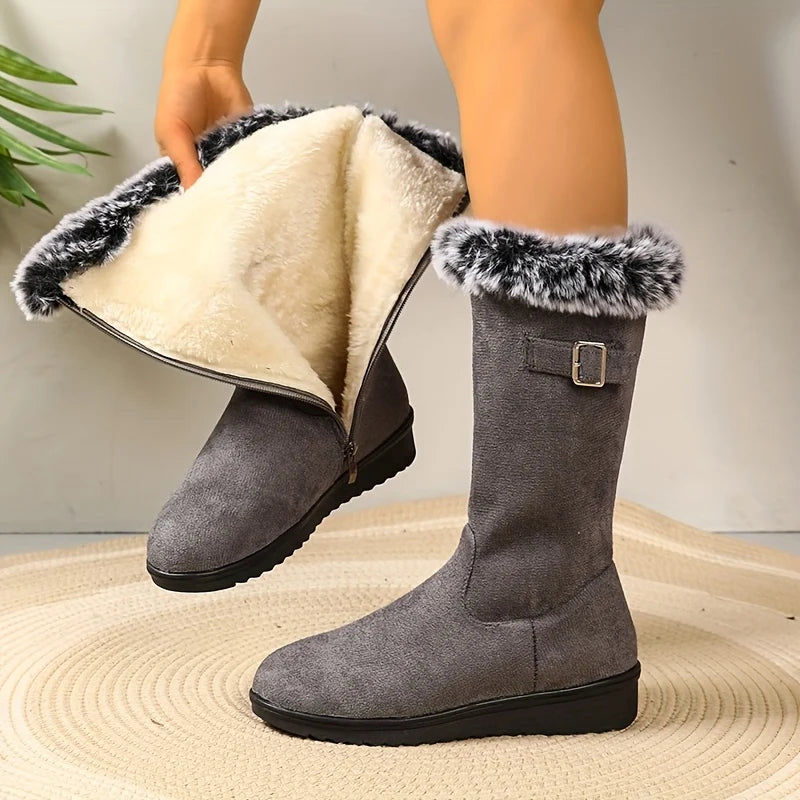 Katherine | Cozy Fur-Trimmed Winter Boots