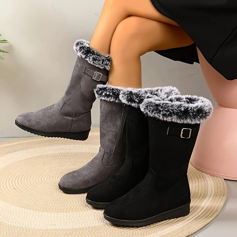 Katherine | Cozy Fur-Trimmed Winter Boots