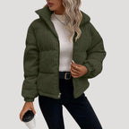 Kunigunde | Hooded Quilted Corduroy Bomber Jacket for Women