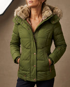 Liesl Women's Quilted Faux Fur Hood Jacket