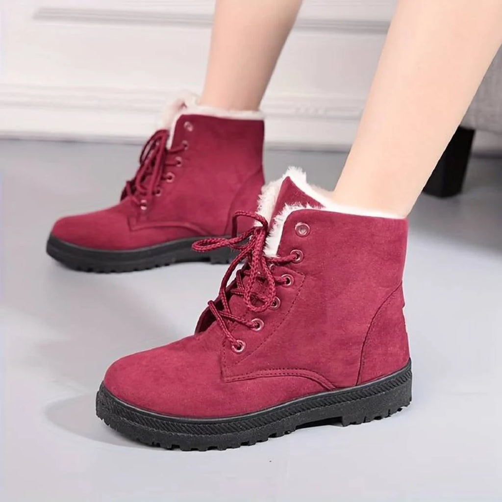 Lucia | Fleece-Lined Ankle Boots with Lace-Up for Women